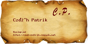 Czéh Patrik névjegykártya