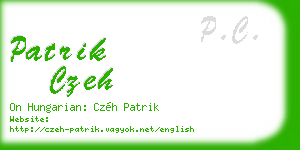 patrik czeh business card